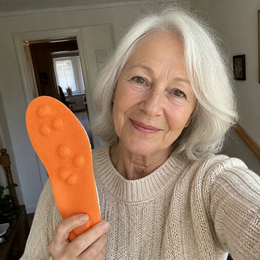 Ingrid H. mit ihren Sohlero Active Komfortsohlen